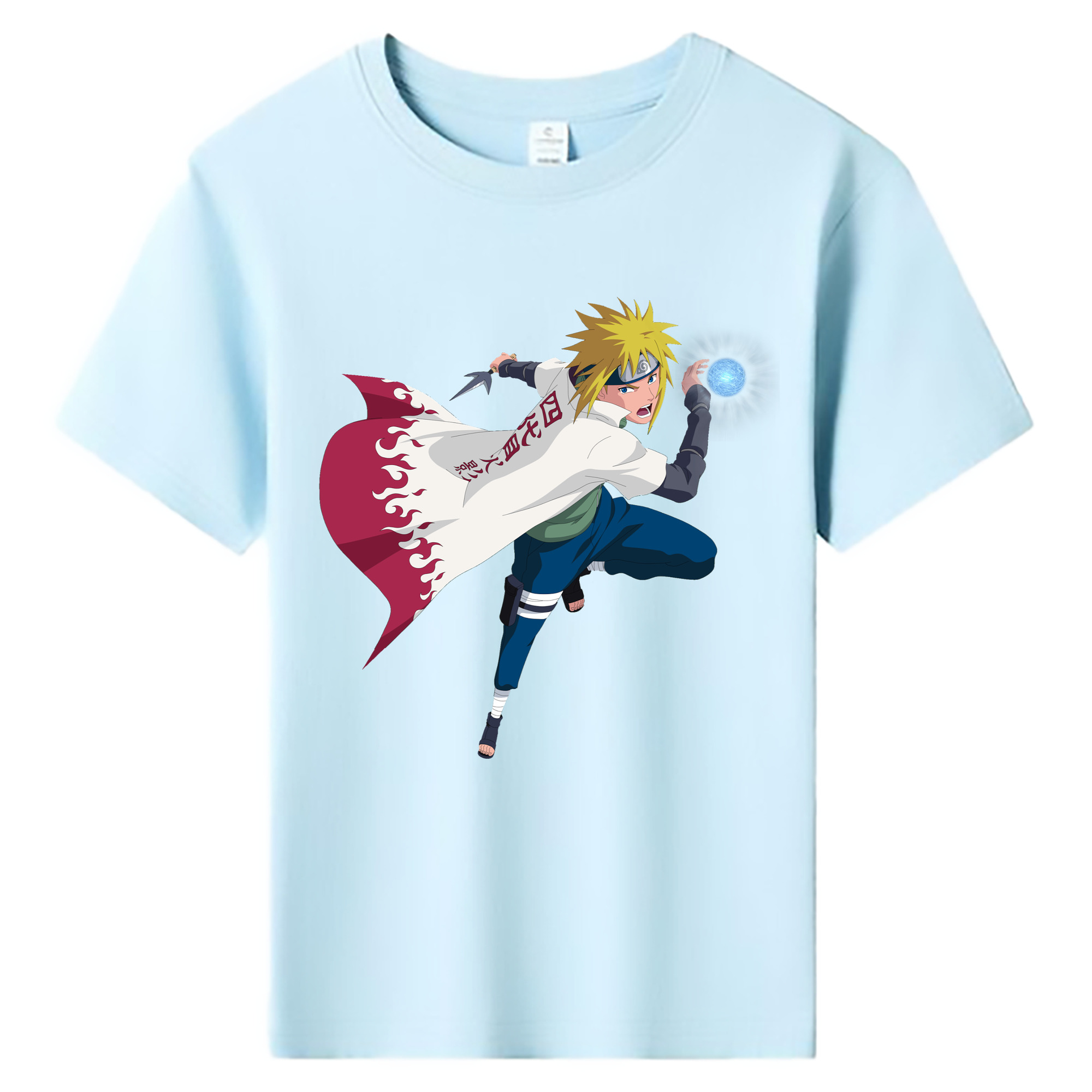 （画像用） NARUTO -ナルト- 波風 ミナト Namikaze Minato 綿100％キッズTシャツ（フロントプリント）